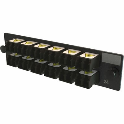 ADPT PANEL OFP 12 KEYED LC DX 24F BLACK MOQ 1