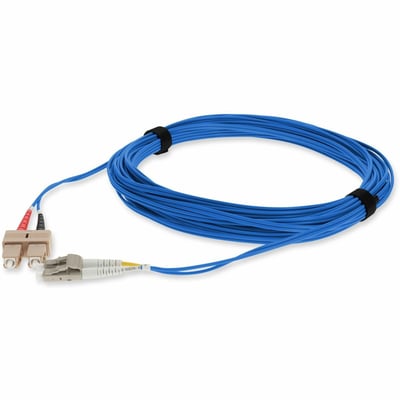 AddOn 3m SC to LC Blue OM4 Duplex OFNR (Riser-Rated) Fiber Patch Cable