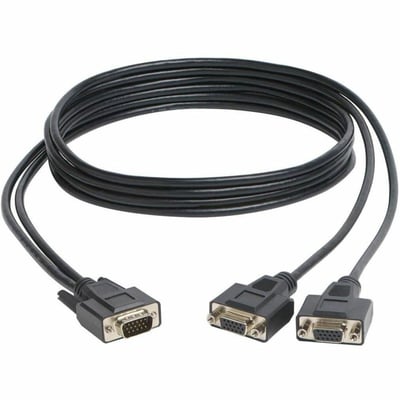 6FT VGA MONITOR YSPLITTER CABLE HIGH RESOLUTION HD15 M TO 2X HD15 F