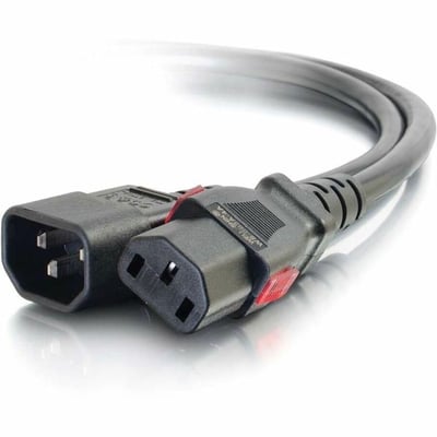 C2G 3ft Locking C14 to C13 10A 250V Power Cord Black