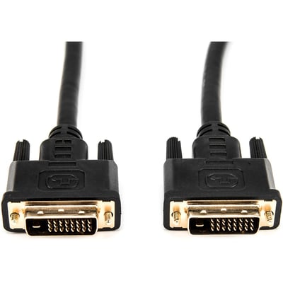 Rocstor Premium DVI-D Dual Link Display Cable (m/m) Black - DVI for Video Device, Monitor, Projector, TV - 1.24 GB/s - 10 ft - 1 Pack - 1 x DVI (Dual-Link) Male Digital Video - 1 x DVI (Dual-Link) Male Digital Video - Nickel Plate