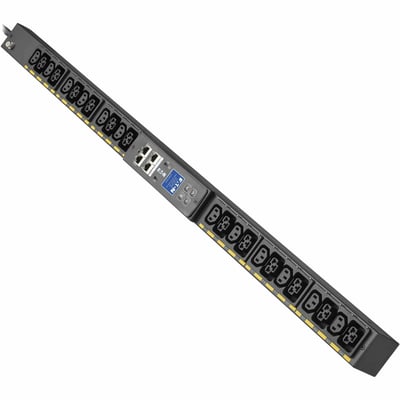 Eaton Single-Phase Metered Input Rack PDU G4, 100-240V, 24 Outlets, 16A, 3.8kW, C20/L6-20 Input, 10 ft. Cord, 0U Vertical