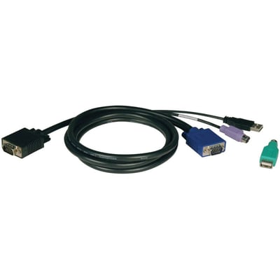 Tripp Lite USB/PS2 Combo Cable Kit for NetController KVM Switches B040-Series and B042-Series, 15 ft. (4.57 m)
