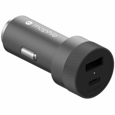 MOPHIE USB-C/USB-A CAR CHARGER DUAL PORT-42W-BLACK