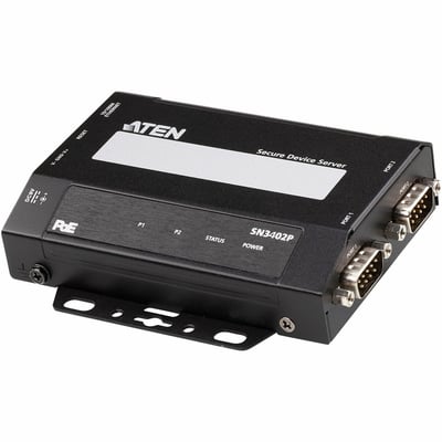 ATEN 2-Port RS-232/422/485 Secure Serial Device Server with PoE