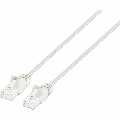 CAT6A U/UTP SLIM NETWORK PATCH CABLE, 3 FT., WHITE