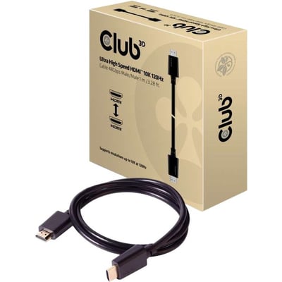 Club 3D Ultra High Speed HDMI Cable 10K 120Hz 48Gbps M/M 1 m./3.28 ft.