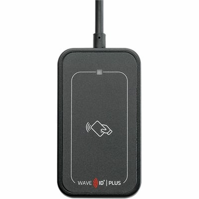 RF IDeas RDR-80032BK0 WAVE ID Plus SDK V2 with iCLASS ID & Seos Black Virtual COM Reader