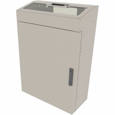 Middle Atlantic 6RU Low-Profile Wall Rack with Plexi Top - Putty