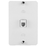 On-Q 1-Gang RJ25 (6P6C) Wall Plate, White (M10)