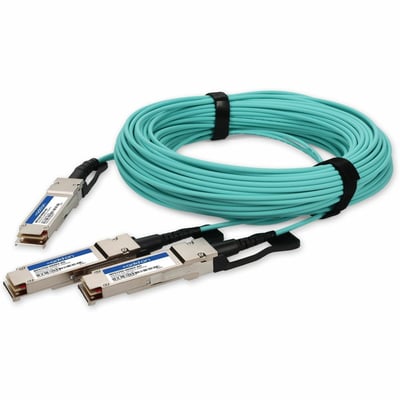 AddOn Mellanox&reg; MFS1S50-H030V Compatible TAA Compliant 200G-AOC QSFP56 to 2xQSFP56 Infiniband HDR Active Optical Cable (850nm, MMF, 30m, LSZH)
