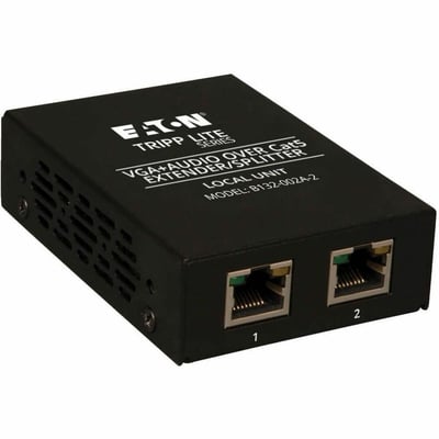 Tripp Lite by Eaton 2-Port VGA over Cat5/6 Splitter/Extender Box-Style Transmitter for Video/Audio Up to 1000 ft. (305 m) TAA