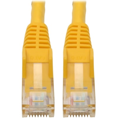 6IN CAT6 YELLOW UTP GIGABIT SNAGLESS MOLDED M/M RJ45 PATCH CABL