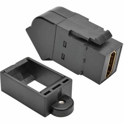 Tripp Lite by Eaton HDMI All-in-One Keystone/Panel Mount Angled Coupler (F/F) Black