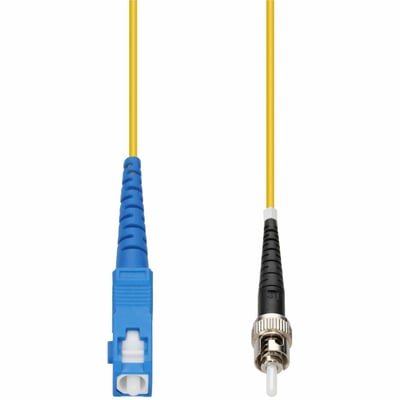 AddOn 20m SC to ST Yellow OS2 Simplex OFNR (Riser-Rated) SMF Fiber Patch Cable