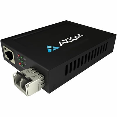 AXIOM 1GBS POE+ RJ45 TO 1000BASE-SX FIBER MEDIA CONVERTER MMF, LC, 550M, 850NM