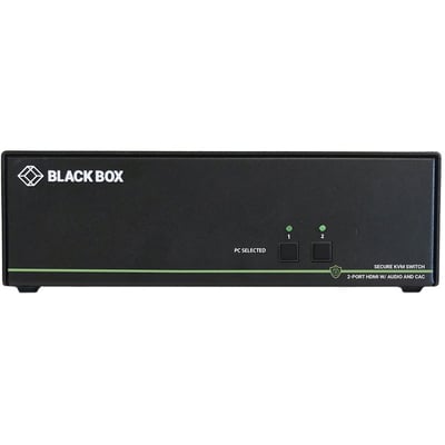 Black Box Secure NIAP 3.0 KVM Switch - Single-Head, HDMI, CAC, 4K, 2-Port