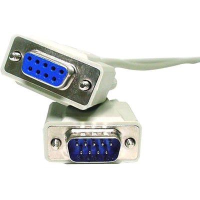 EXTENSION CABLE - MALE LEFT GENDER - FEMALE RIGHT GENDER - DB9 RIGHT CONNECTOR