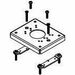 Wiremold 428B525 Mounting Plate for Wire Duct - Brushed Aluminum