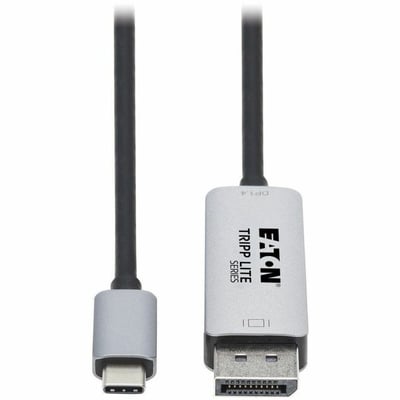 Tripp Lite by Eaton USB-C to DisplayPort 1.4 Active Adapter Cable (M/M) UHD 8K Black/Silver 6 ft. (1.8 m)