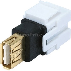 KEYSTONE JACK - USB 2F/F CPLR ADAPT WHT