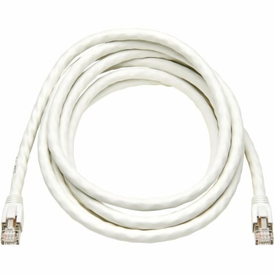 Eaton Tripp Lite Series Cat8 40G Snagless SSTP Ethernet Cable (RJ45 M/M), PoE, White, 15 ft. (4.6 m)