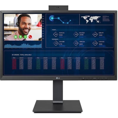 LG 24CQ651W-BP All-in-One Thin Client - Intel Pentium N6005 Quad-core (4 Core) 2 GHz - Black