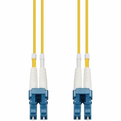 AddOn 25ft LC to LC Yellow OS2 Duplex OFNR (Riser-Rated) SMF Fiber Patch Cable