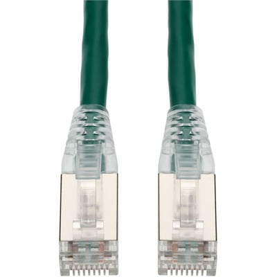 AddOn 60ft Green CAT 6 Shielded PVC Ethernet Cable Snagless Easy Clear Boot RJ-45 M/M