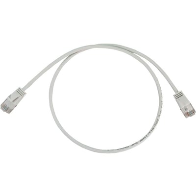 Eaton Tripp Lite Series Cat6a 10G Snagless Molded Slim UTP Ethernet Cable (RJ45 M/M), PoE, White, 2 ft. (0.6 m)