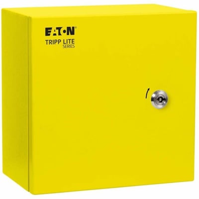 Tripp Lite by Eaton SmartRack Outdoor Industrial Enclosure with Lock - NEMA 4, Surface Mount, Metal Construction, 10 x 10 x 6 in., Yellow