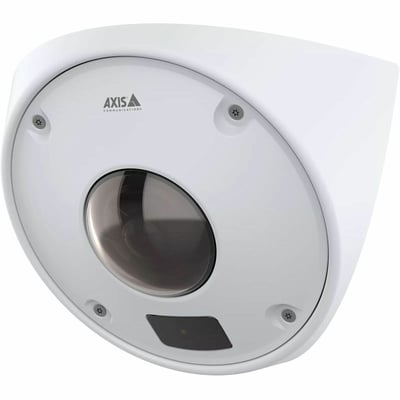 LA AXIS Q9227-SLV WHITE ROBUST WHITE STEEL CORNER-MOUNT CAMERA