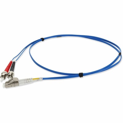 AddOn 3m ST to LC Blue OM1 Duplex OFNR (Riser-Rated) MMF Fiber Patch Cable