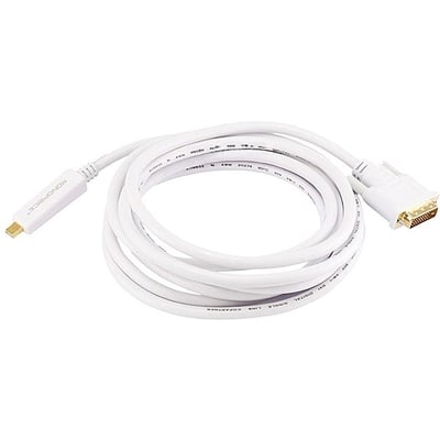 MINI DISPLAYPORT TO DVI CABLE-WHITE 10FT
