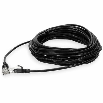 AddOn 23ft Black CAT 6 Slim PVC Ethernet Cable Non-Booted RJ-45 M/M