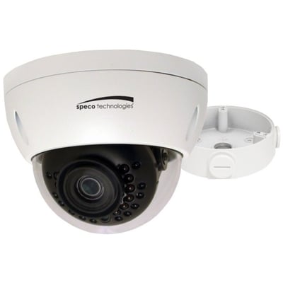 Speco 4 Megapixel HD Network Camera - Monochrome - Dome - White
