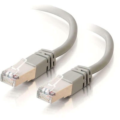 C2G 25ft Cat5e Snagless Shielded (STP) Ethernet Cable - Cat5e Network Patch Cable - Gray