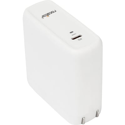 Rocstor 100W Smart USB-C Power Adapter - A/C Charger for Apple&reg; MacBook&reg;, MacBook Air&reg;, MacBook Pro&reg; 13" (61W), MacBook Pro&reg; 14" (67W), MacBook Pro&reg; 15.6" (87W), MacBook Pro&reg; 16" (96W) with USB=C, Chromebook&reg;, HP&reg;, -