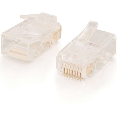 RJ45 CAT5E MODULAR PLUG 50PK TAA, MODULAR PLUGS DESIGNED TO TERMINATE EITHER ST