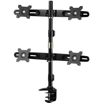 Amer Mounts Clamp Based Quad Monitor Mount for four 15"-24" LCD/LED Flat Panel Screens