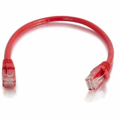 Quiktron 14ft Q-Series Cat6a Snagless (UTP) Ethernet Network Patch Cable, CM Rated - Red