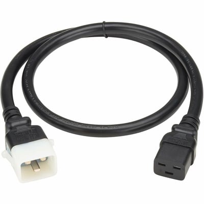 PDU POWER CORD C19 TO PLOCK C20 HEAVY-DUTY 20A 250V 12AWG 4FT BLACK