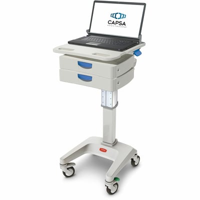 Capsa Healthcare - LX5 Non-Powered Cart (LX5-NG-D20-M-45) - Light Duty Mobile Computing Cart