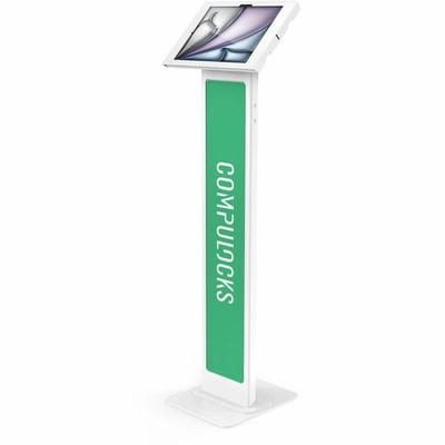 IPAD AIR M2 & M3 13IN, APEX ENCLOSURE BRANDABLE FLOOR STAND - WHITE