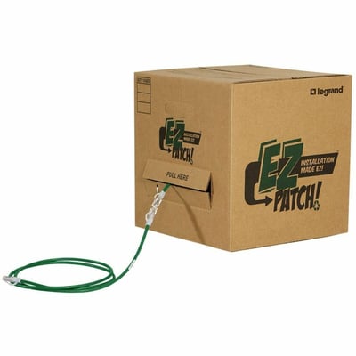 Ortronics EZ Patch Box, CAT5E 5ft, Green, Qty 50