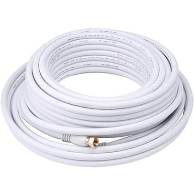 CL2 COAXIAL CABLE WITH F TYPE 50FT WHITE