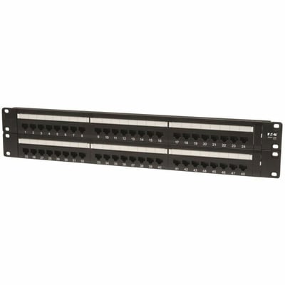 Tripp Lite by Eaton 48-Port 2U Rack-Mount Cat5e 110 Patch Panel 568B RJ45 Ethernet TAA