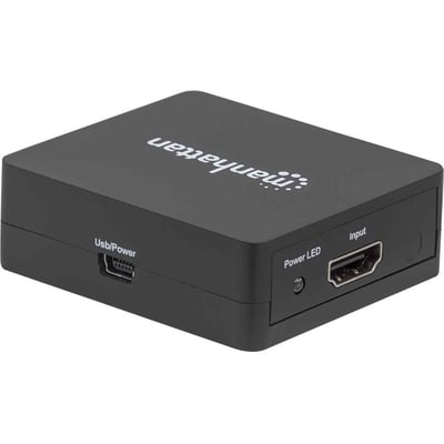HDMI Splitter 2-Port , 1080p, Black, Displays output from x1 HDMI source to x2 HD displays (same output to both displays), USB-A Powered (cable included, 0.7m), Three Year Warranty