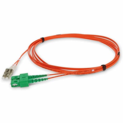 AddOn 3m ASC to LC Orange OM2 Duplex OFNR (Riser-Rated) Fiber Patch Cable
