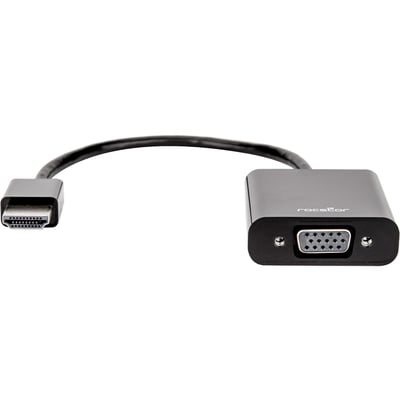Rocstor HDMI to VGA Adapter Converter M/F - 6"- For Ultrabook, Laptop, Monitor, Projectors, Desktop PC, Laptop - 1920x1080 - 1 Pack - 1 x HDMI Male Digital Audio/Video - 1 x HD-15 Female VGA - 6 Inch - Black - ADAPTER HDMI TO VGA